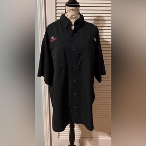 Columbia Black PFG Collegiate University Of Georgia Button up Shirt
